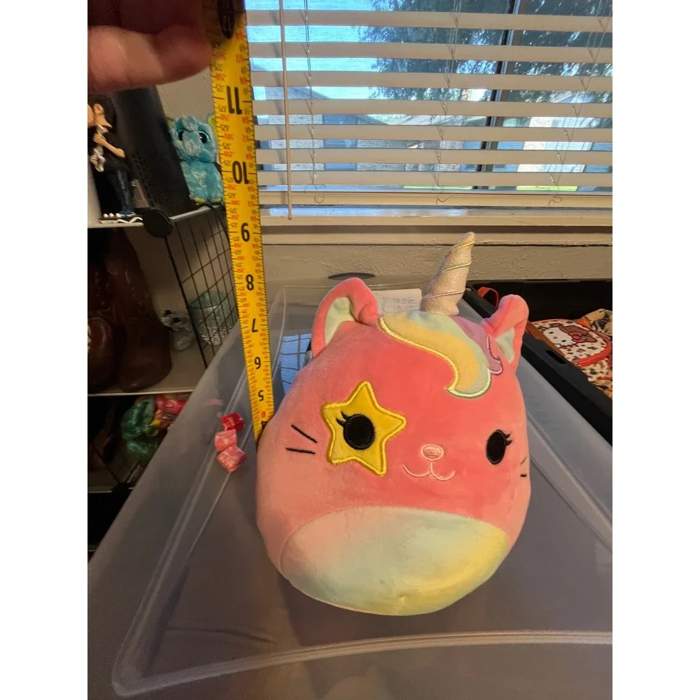 Squishmallows‎ 8 Inch Sienna the Caticorn Star Eye Rainbow Plush Toy Kellytoy